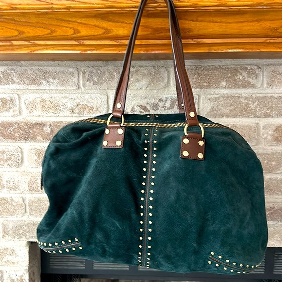 Michael Kors oversized studded suede shoulder bag tote - Picture 3 of 13